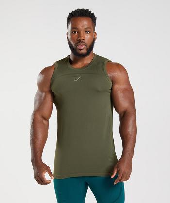 Gymshark 315 Seamless Linnen Herr Olivgröna Gröna | SE 4022YXF